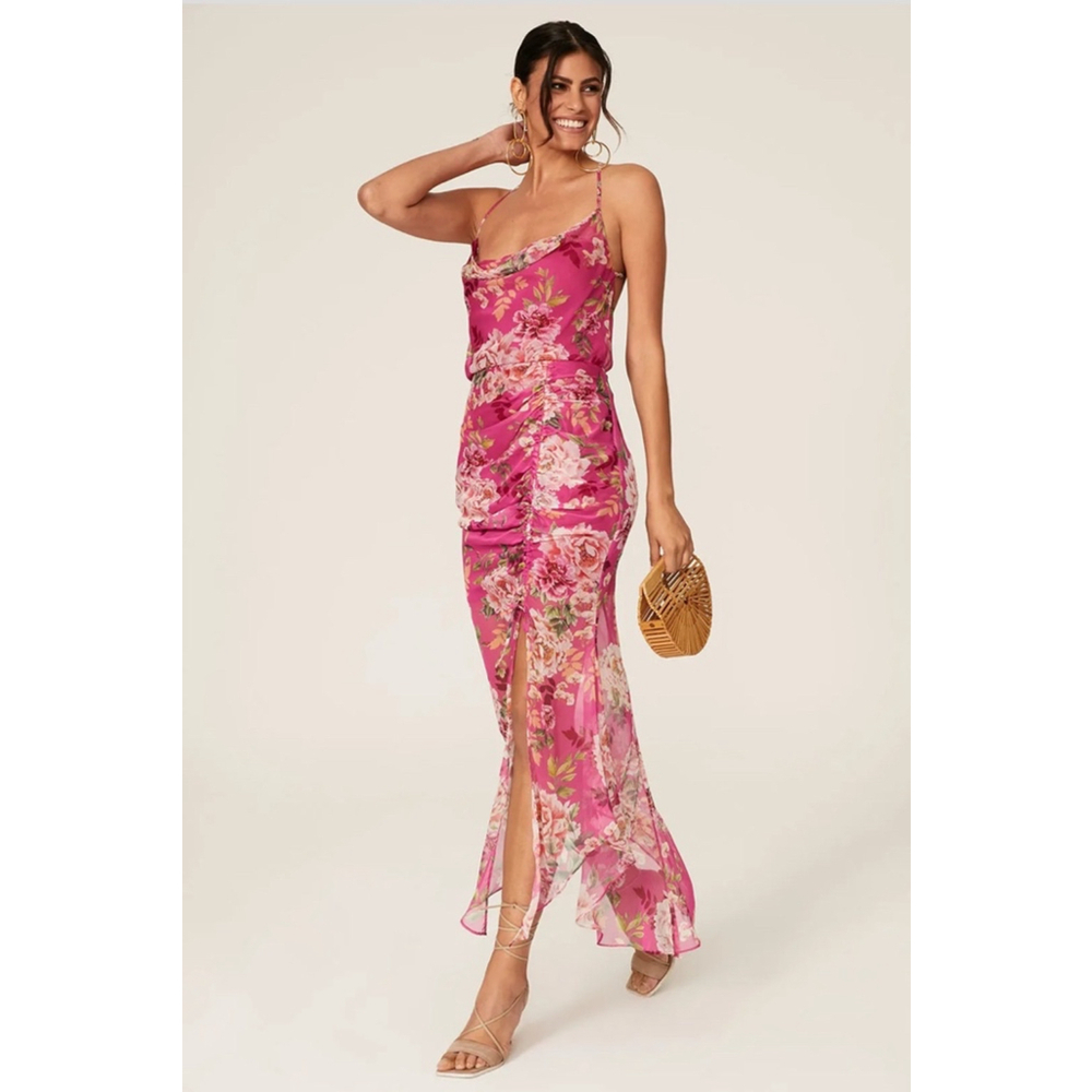SAU-LEE Floral Pink Maxi Dress